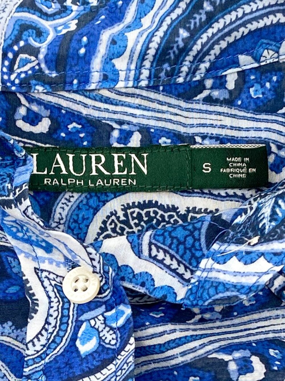 LAUREN Ralph Lauren | Paisley Lightweight Buttondown | EXCELLENT! - Picture 5 of 10